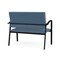 Lesro Newport 2 Seat Tandem Seating Metal Frame No Center Arms, Black, MD Titan Upholstery NP1501 - alternate 2
